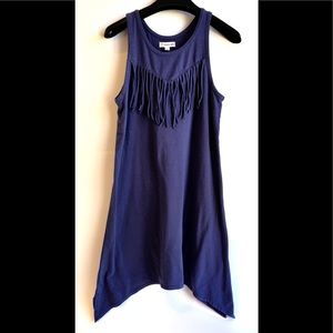 Tank fringe cotton dress